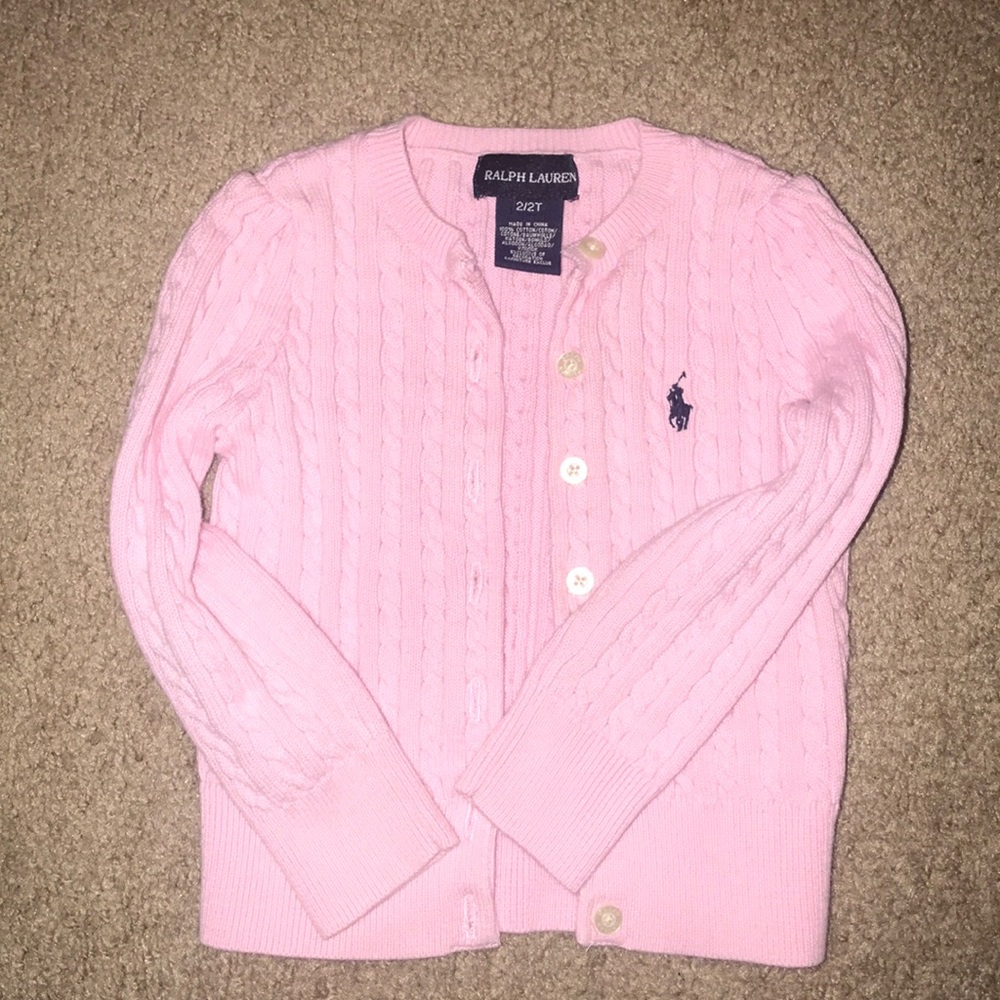 Pink Ralph Lauren toddler sweater